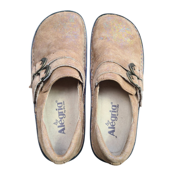 Alegria All-684X Slip On Metallic Leather Comfort Clogs Slip Resist Size 38 - Picture 4 of 9